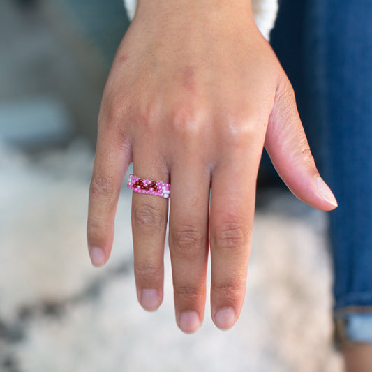 Lucia's World Emporium Fair Trade Handmade Small Beaded Ring from Guatemala