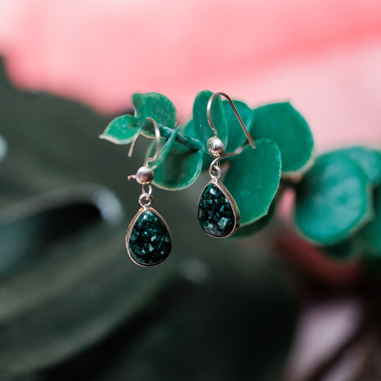 jade sterling silver fair trade handmade guatemalan artisan made earring ethical shopping precious stone post earring stud earring
