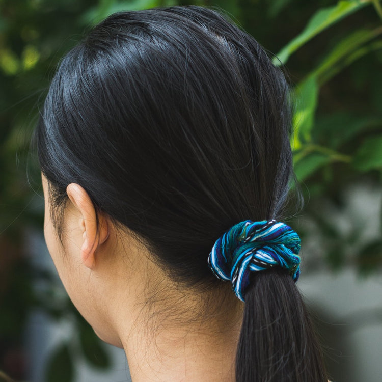 Fair trade Guatemalan hair scrunchie pony tail holder