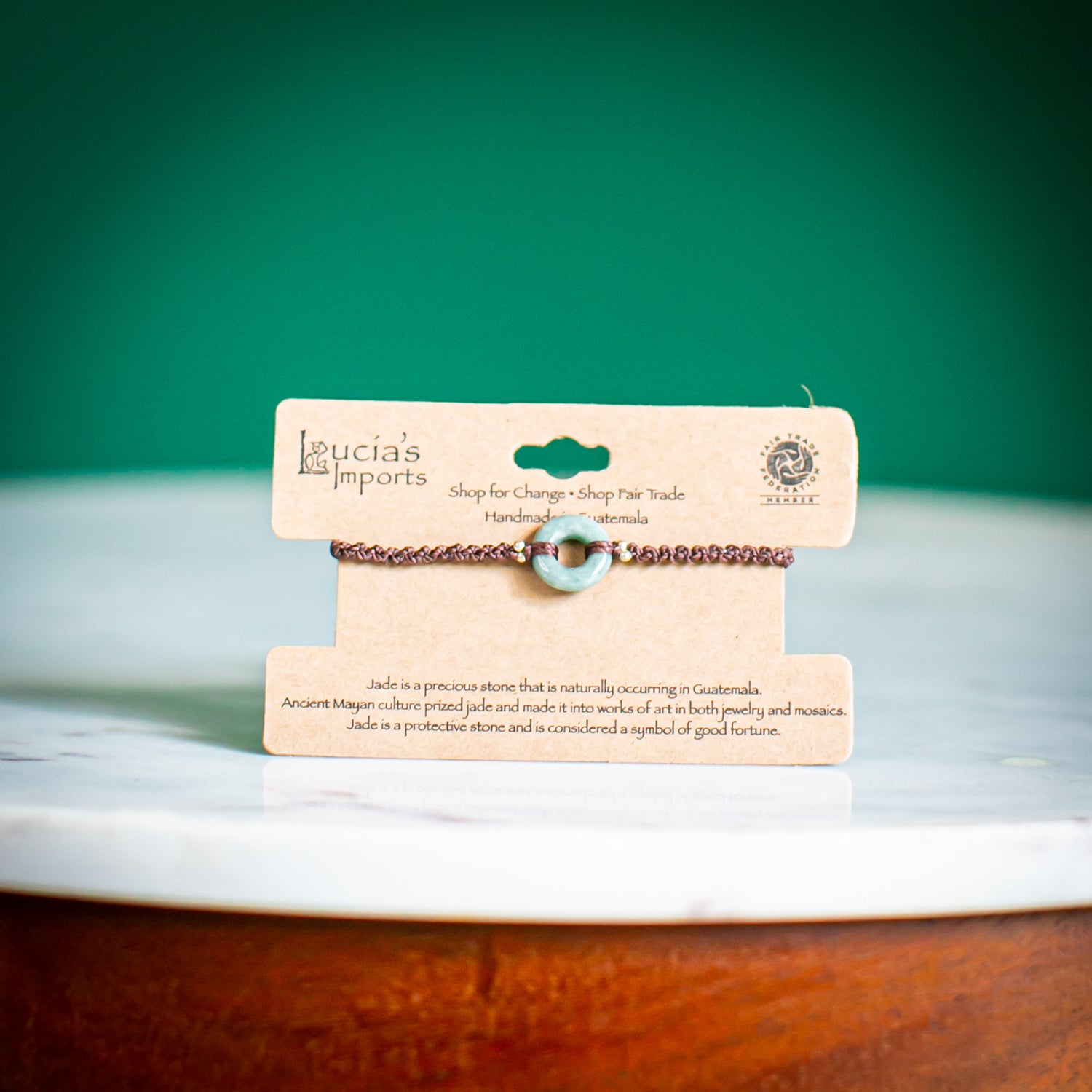 Jade Karma  Macrame Bracelet Fair Trade Guatemalan