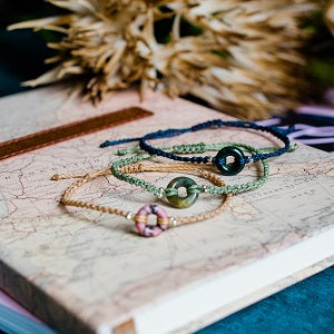 Macrame Jade Karma Bracelet