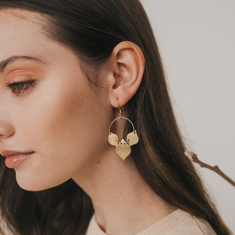 Fiar trade earrings, gold earrings