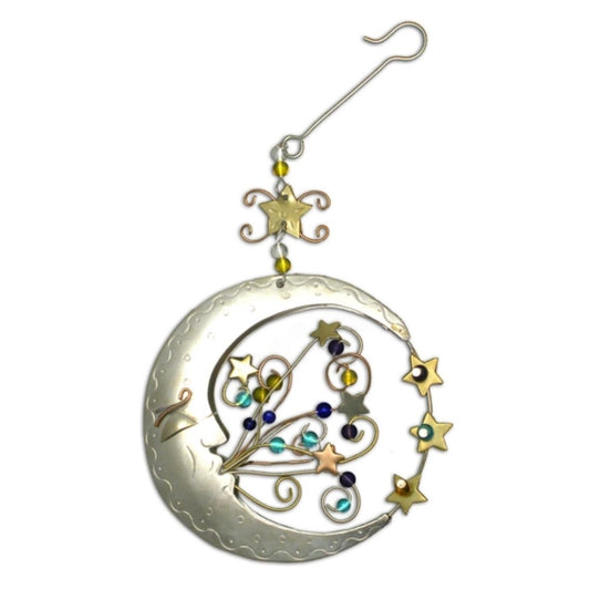 Moon ornament, fair trade, holiday