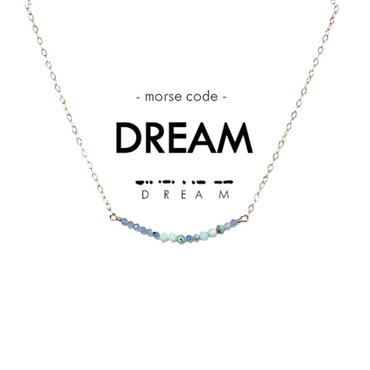 Morse Code Necklace DREAM