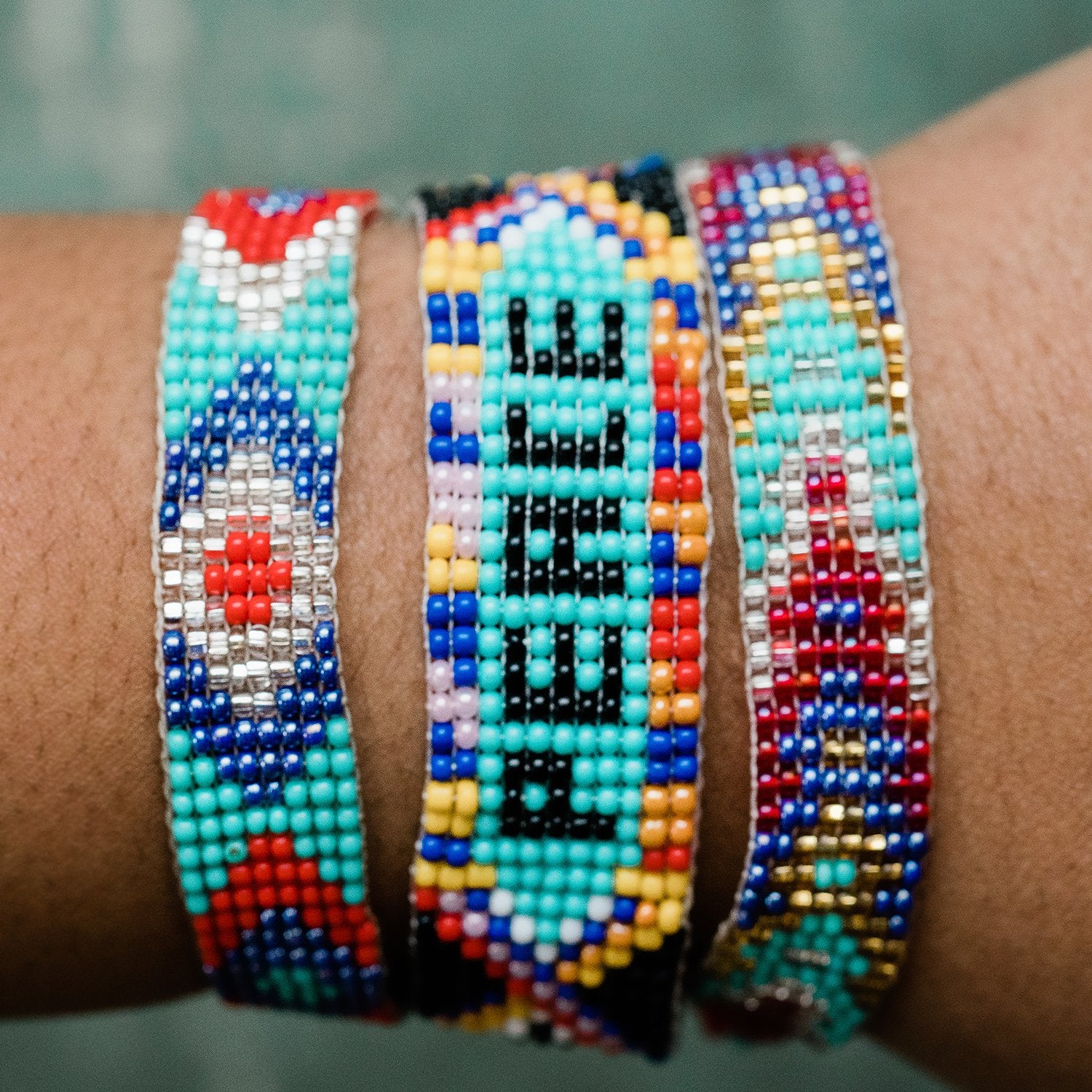 Lucia's World Emporium Fair Trade Handmade Guatemalan Beaded Peace Bracelet