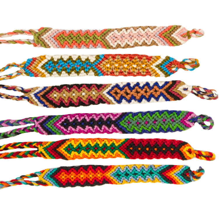 Lucia's World Emporium Fair Trade Handmade Wide Cotton Friendship Bracelet from Guatemala