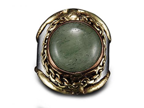 Mixed Metal and Stone Ring