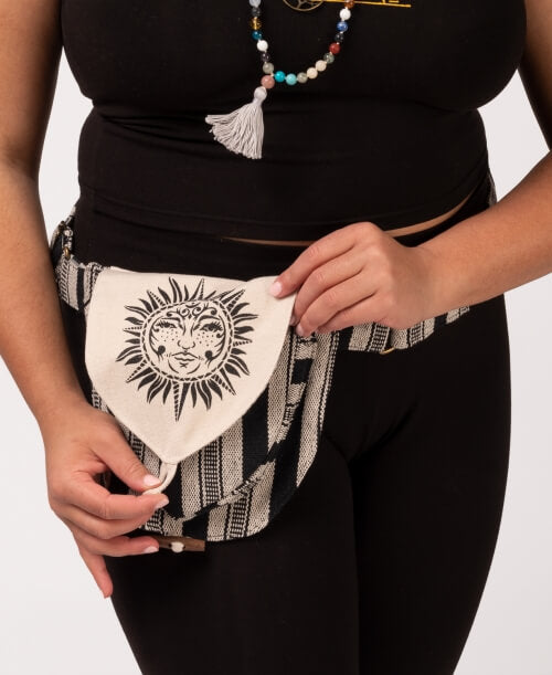 Celestial Sun Art Canvas Hip Bag