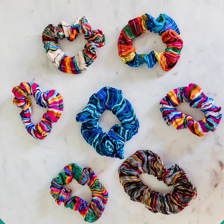 Guatemalan Scarf Scrunchies