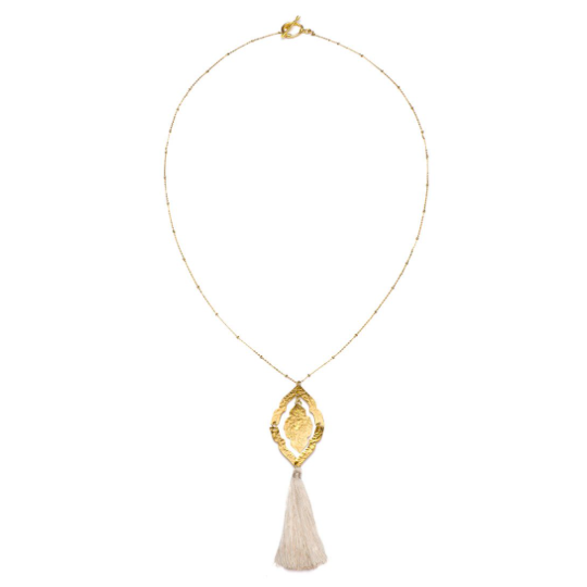 Tassel necklace, fair trade necklace, necklace, gold necklace, fair trade