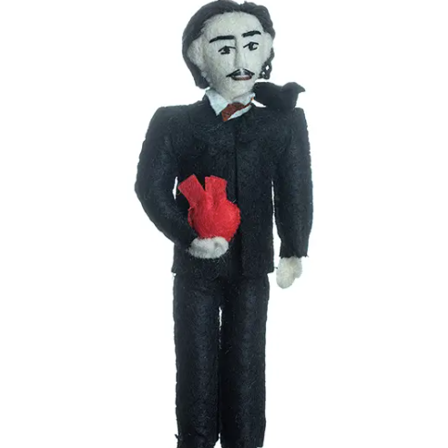 Edgar allen poe ornament, fair trade