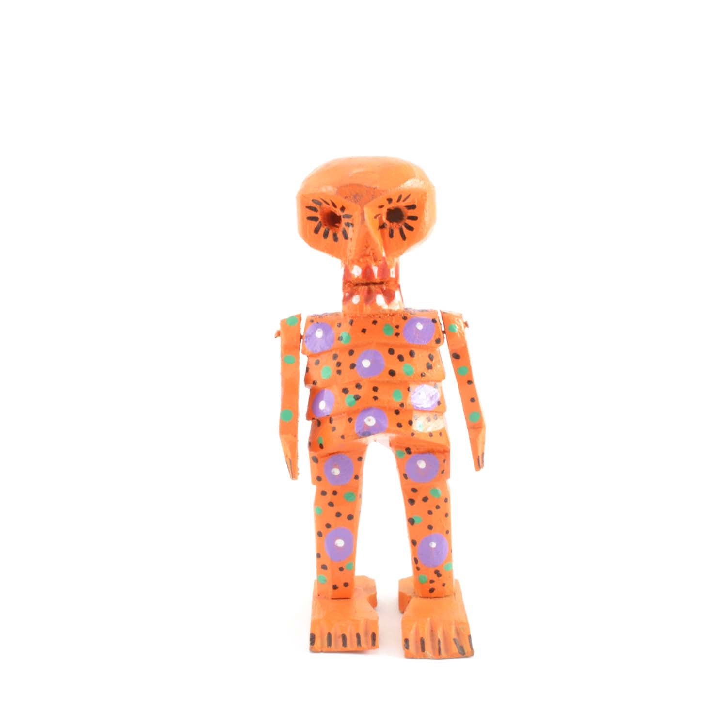 fair trade wooden skeleton day of the dead