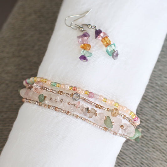 Lucia's World Emporium Fair Trade Handmade Rock Candy Earrings from Guatemala
