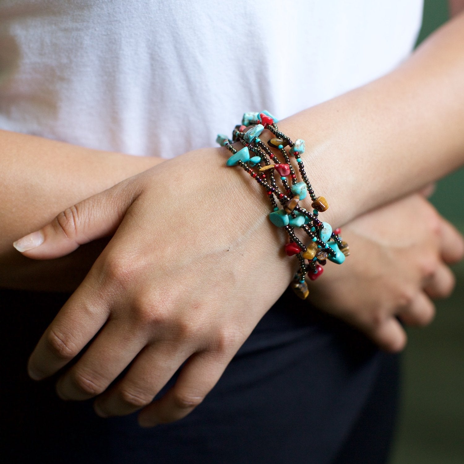 Lucia's World Emporium Fair Trade Handmade Southwest 6 Strand Bracelet from Guatemala
