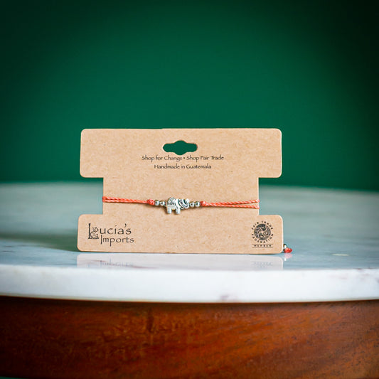 Elephant String Charm Bracelet