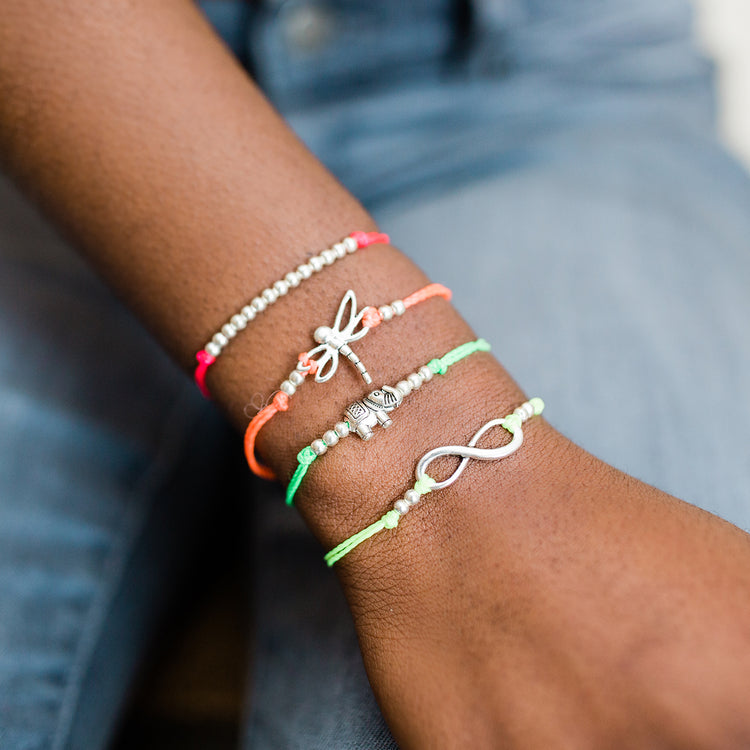 infinity string charm bracelet 