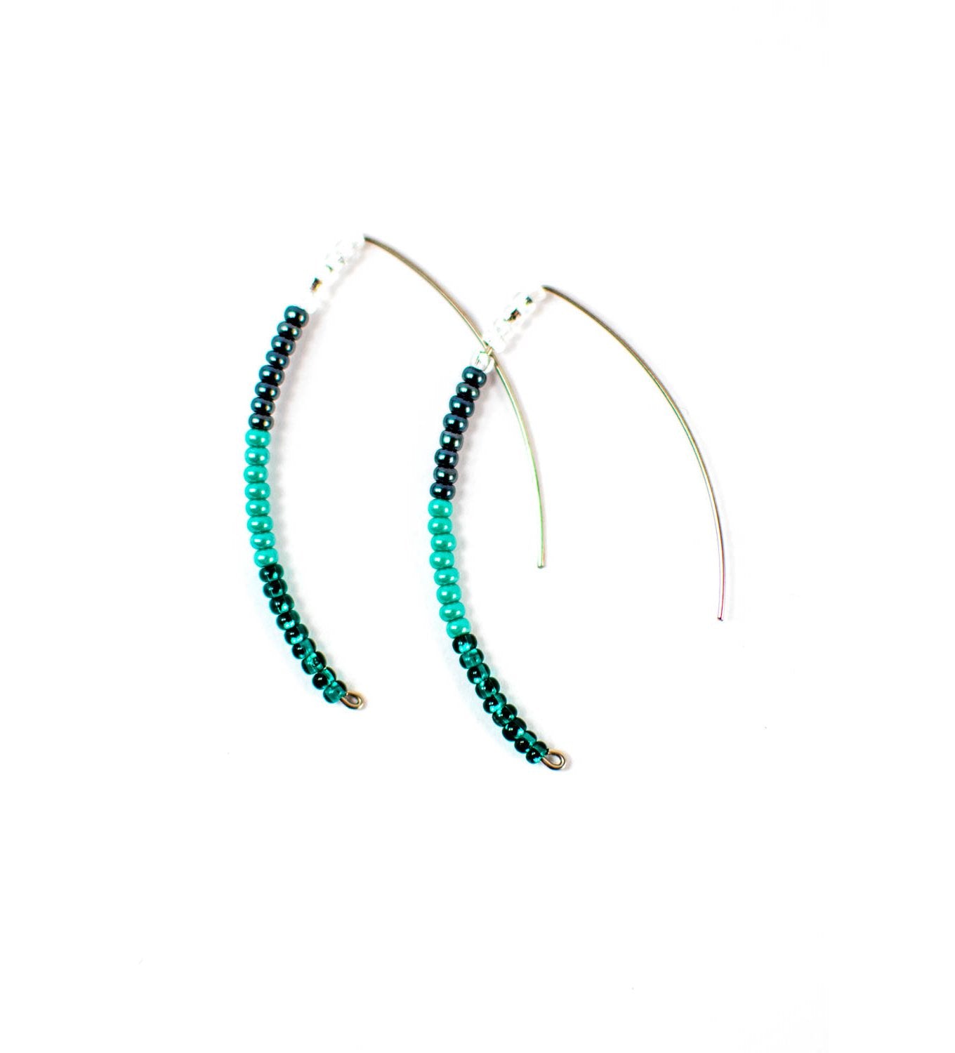 Lucia's World Emporium Fair Trade Handmade Beaded Styx Earrings from Guatemala in Turquoise