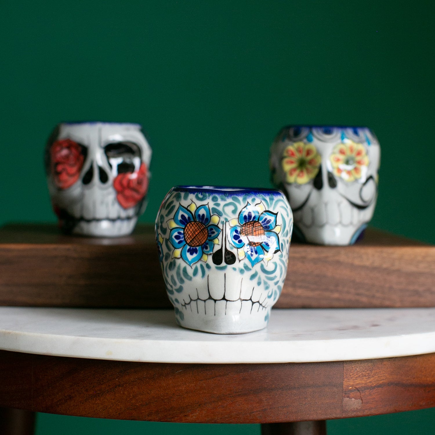 Fair Trade Sugar Skull Coffee Cup / Mug made in Guatemala