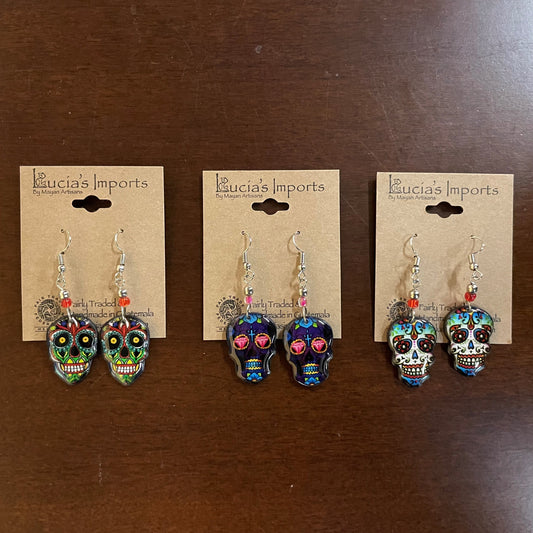 Sugar Skull Day of the Dead Earrings