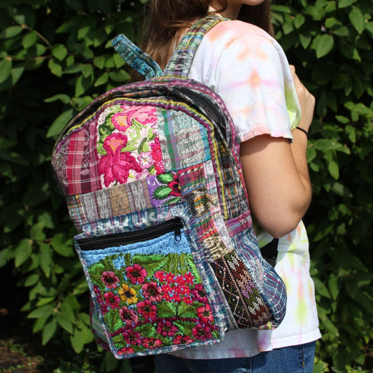 Lucia's World Emporium Fair Trade Handmade Guatemalan Chichi Patch Backpack