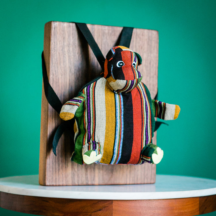 Lucia's World Emporium Fair Trade Handmade Toddler Animal Backpack from Guatemala