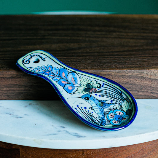 Lucia's World Emporium Fair Trade Handmade Ceramic Wild Bird Spoon Rest