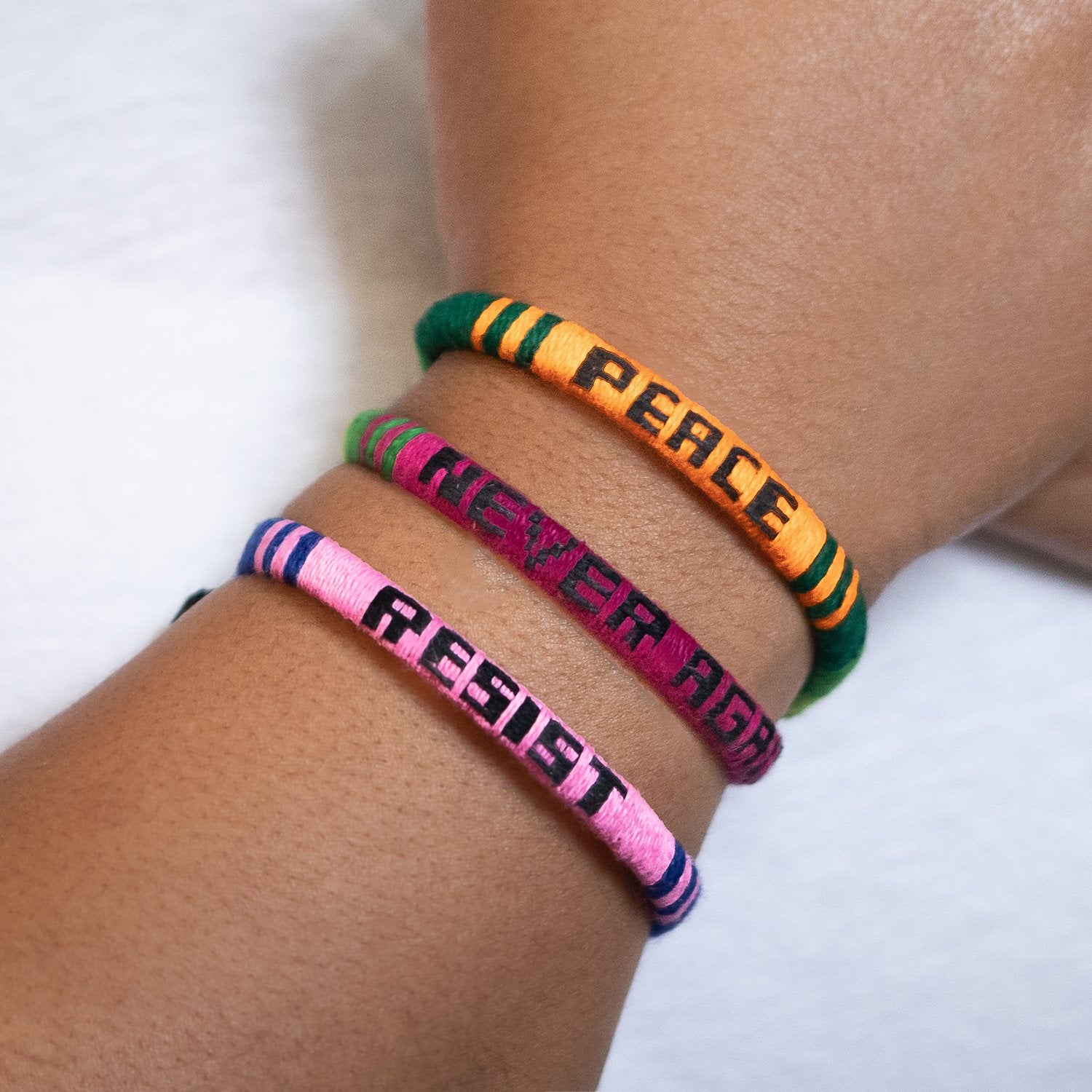 Lucia's World Emporium Fair Trade Handmade Woven Resist Bracelet from Guatemala