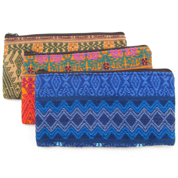 Lucia's World Emporium Fair Trade Handmade Guatemalan Zig Zag Cosmetic Bag