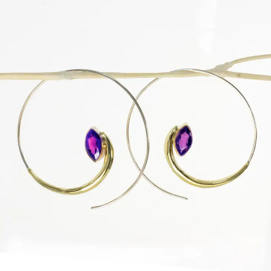 Amethyst Rip Curl Earrings