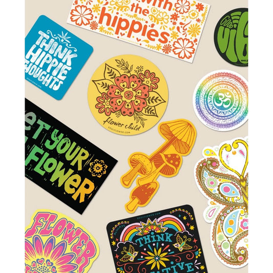 Soul Flower Hippie Stickers