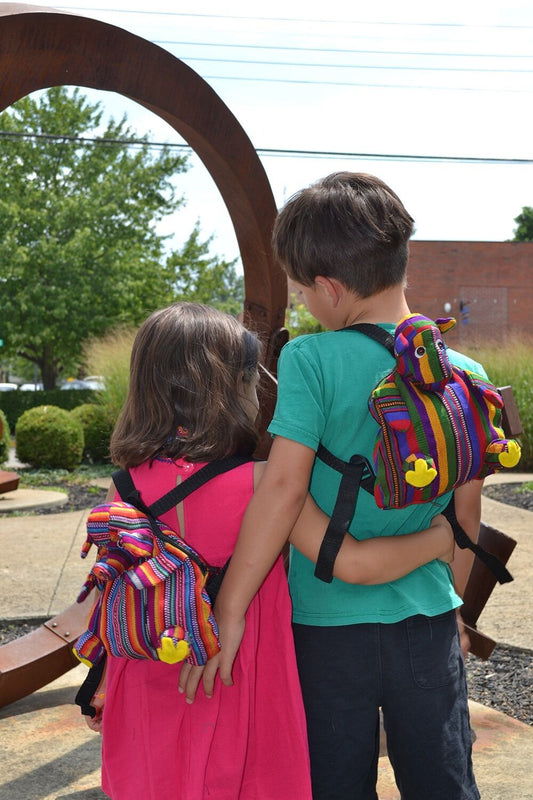 Lucia's World Emporium Fair Trade Handmade Toddler Animal Backpack from Guatemala