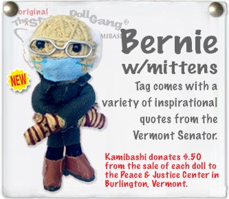 Bernie with Mittens Doll Keychain