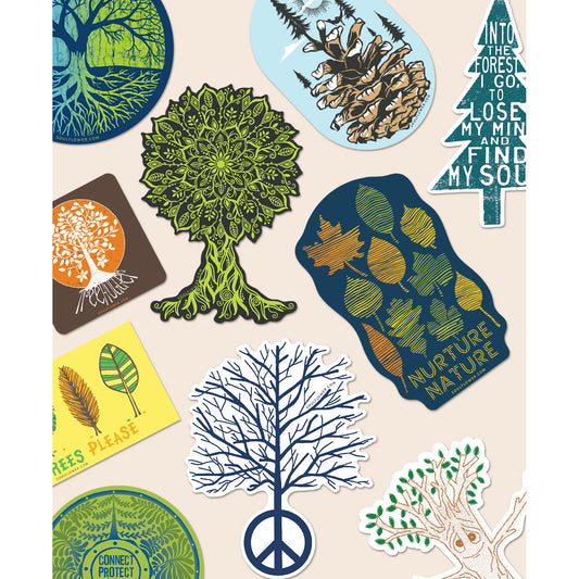 Soul Flower Tree Hugger Stickers