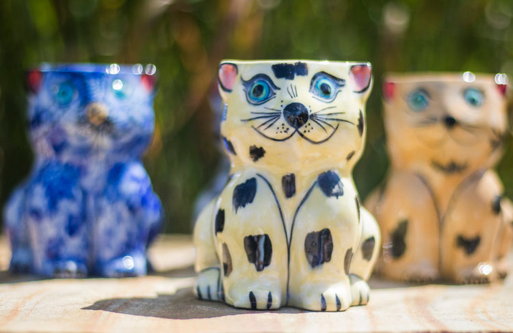 Lucia's World Emporium Fair Trade Handmade Guatemalan Ceramic Cat Mug