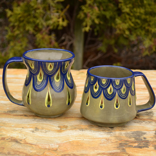Lucia's World Emporium Fair Trade Handmade Guatemalan Ceramic Raindrop Coffee Mug