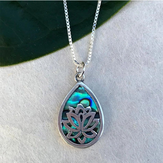 Sacred Lotus Abalone Necklace