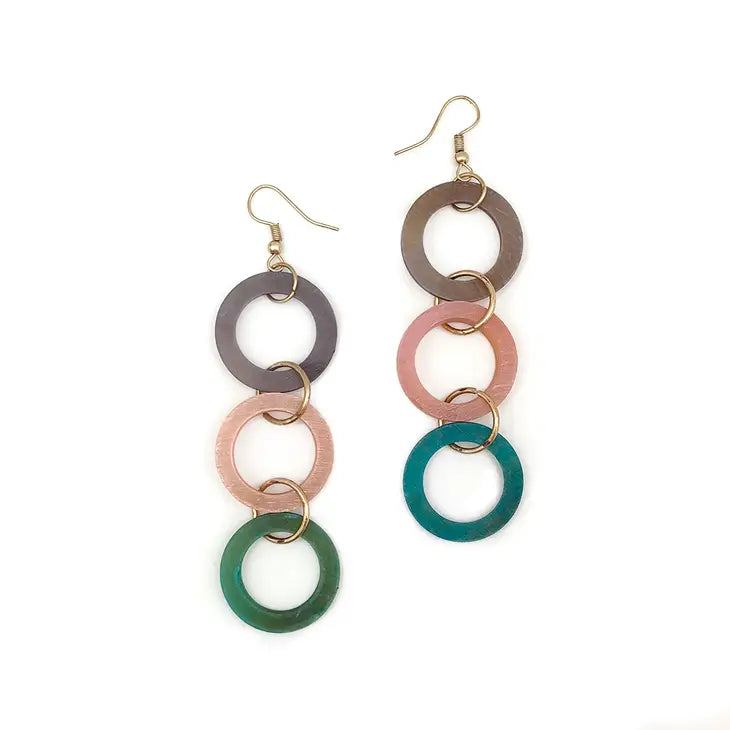 Wildberry Three Ring Earring