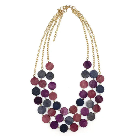 Heliotrope Circular Rows Necklace