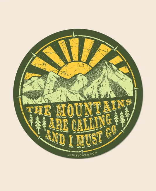 The Mountains are Calling Sticker