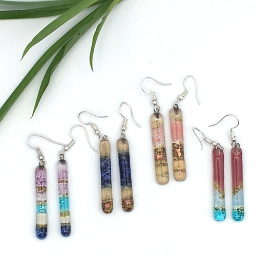 Long Stem Glass Earrings