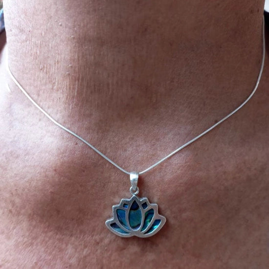 Lotus Abalone Inlay Necklace