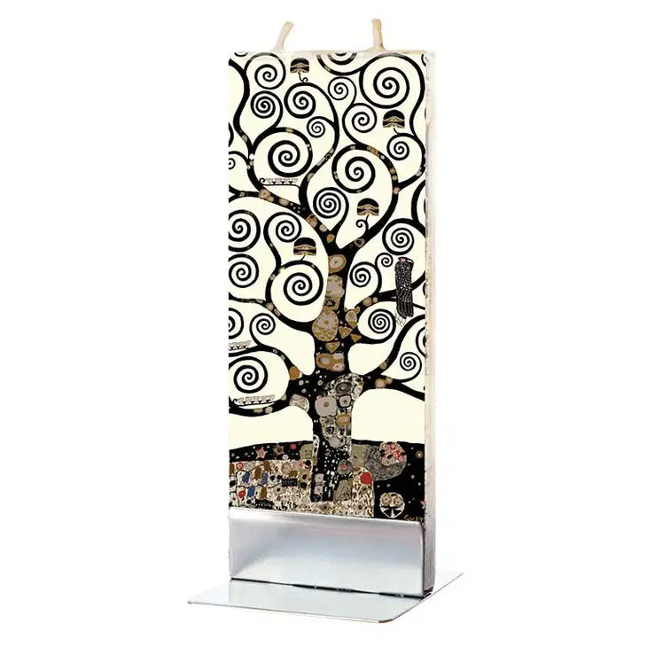 Klimt Tree of Life Between Flat Handmade Candle