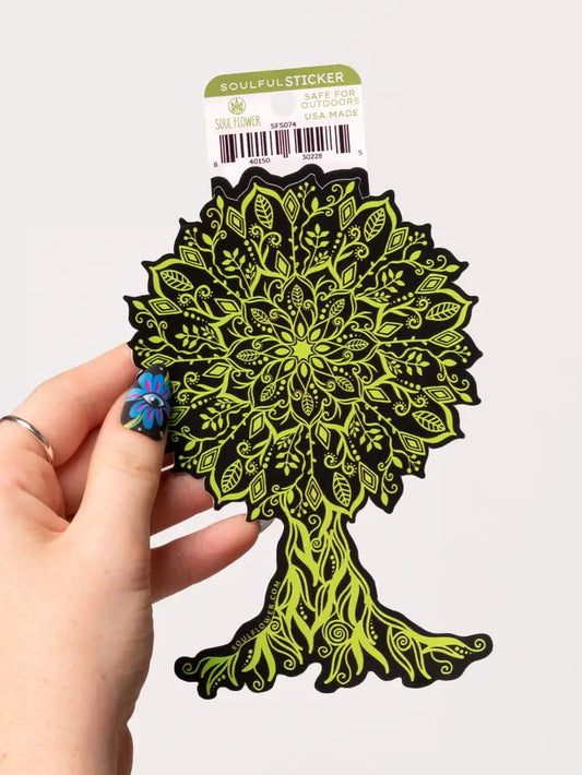Soul Flower Tree Hugger Stickers