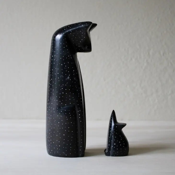 Soapstone Cat and Mouse Friends