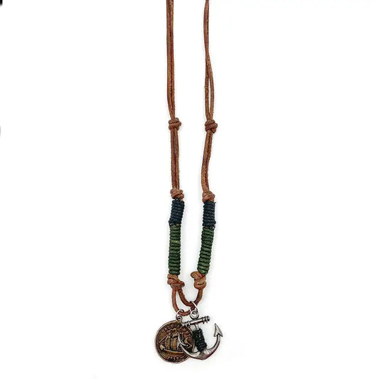 Leather Pull Tie Necklace