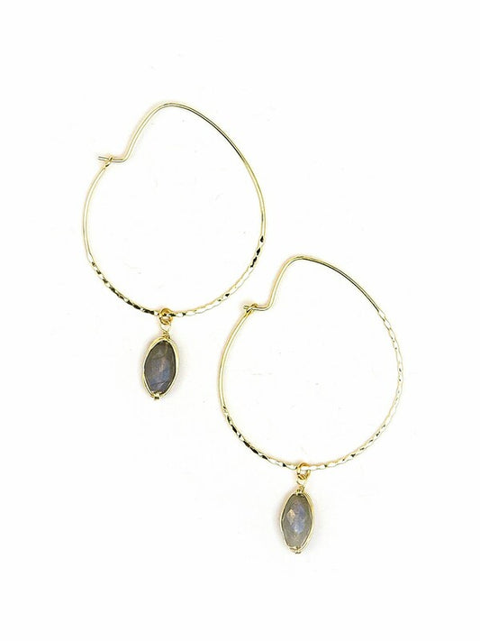 Labradorite Hoops