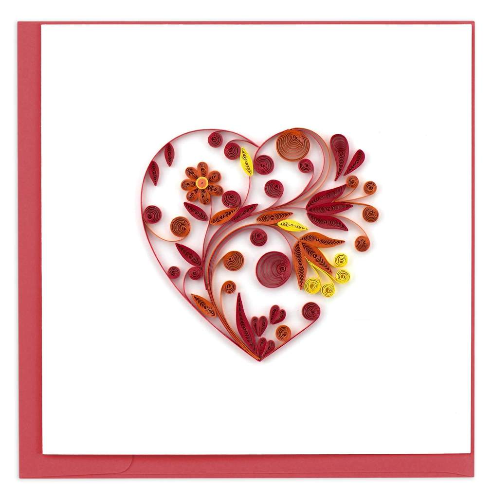 Fair Trade Quilled Heart greeting Card Vietnam