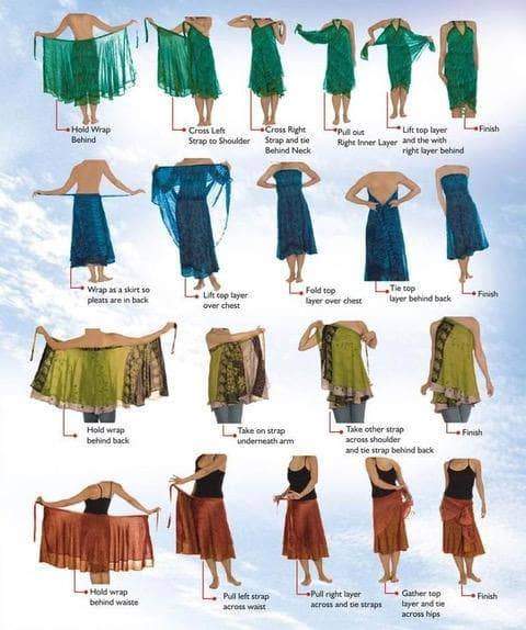 Sari Silk Wrap Skirt- Long