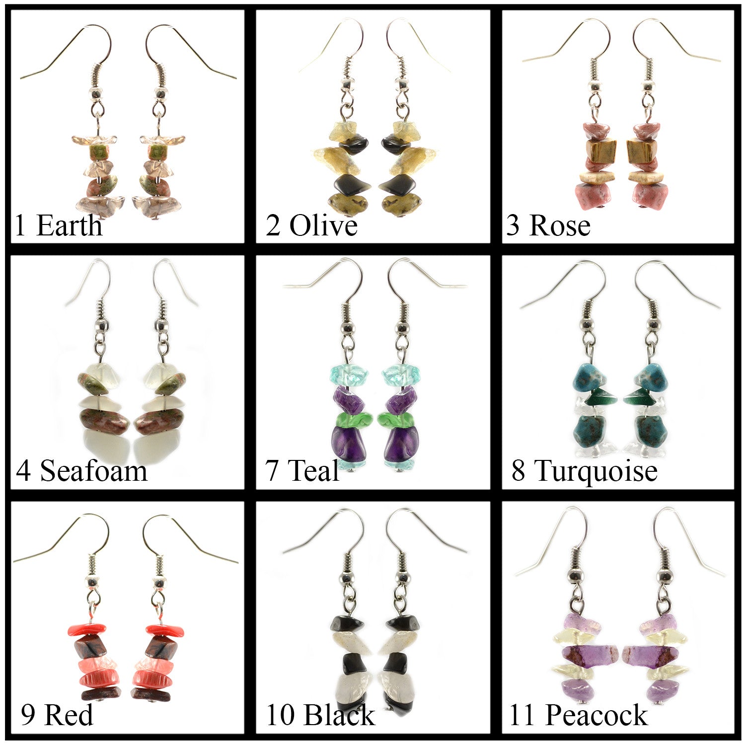 Lucia's World Emporium Fair Trade Handmade Rock Candy Earrings from Guatemala