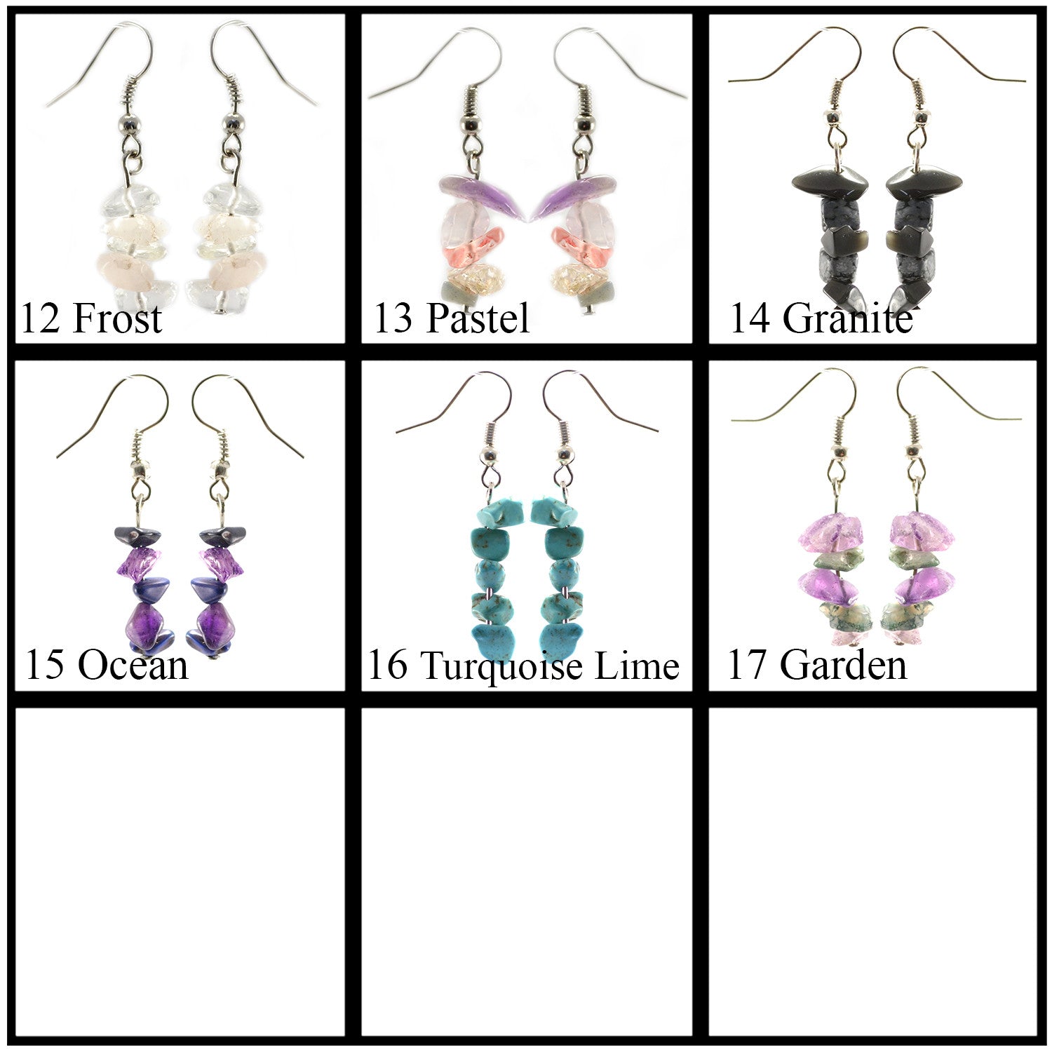Lucia's World Emporium Fair Trade Handmade Rock Candy Earrings from Guatemala